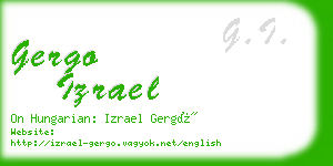 gergo izrael business card